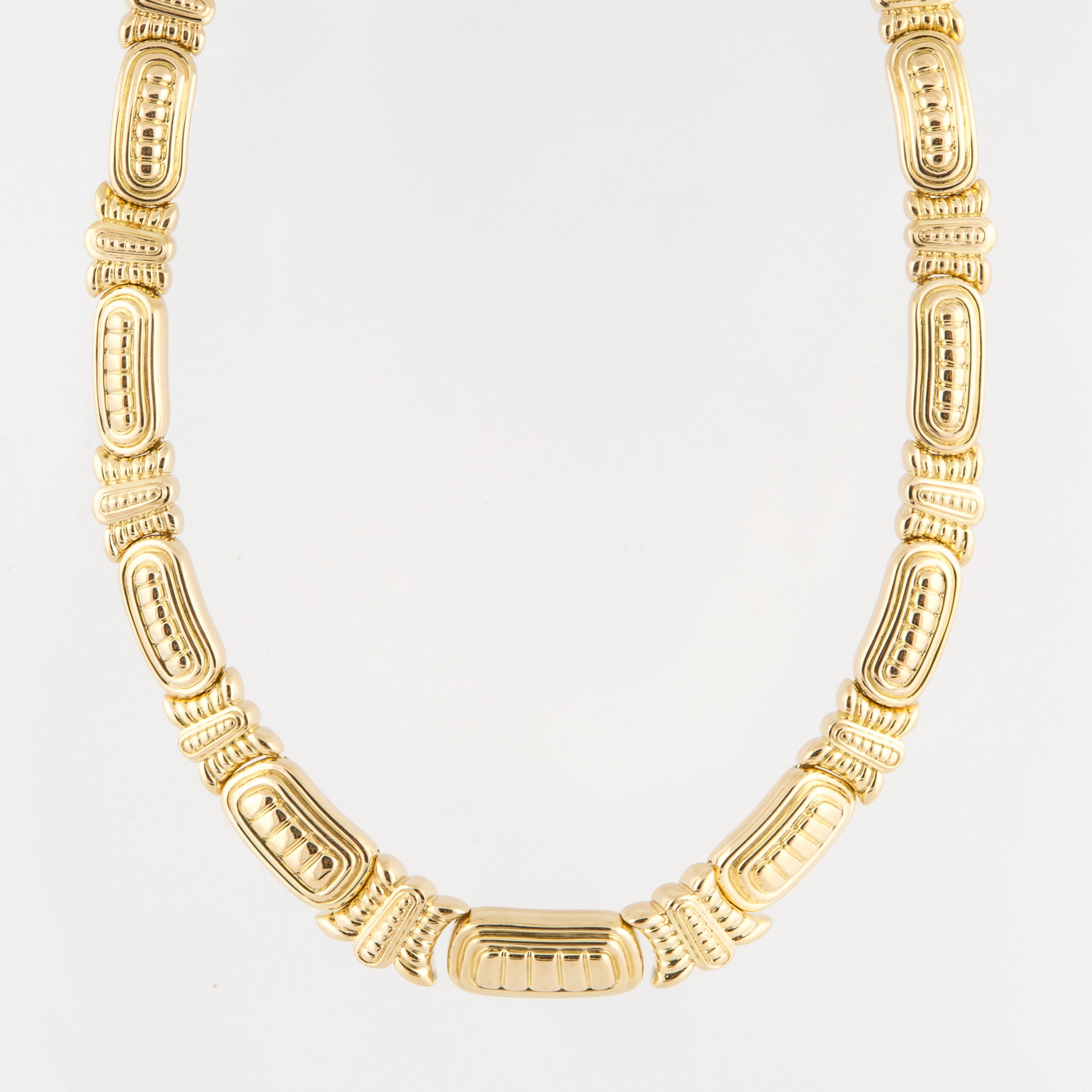 18k gold collar necklace