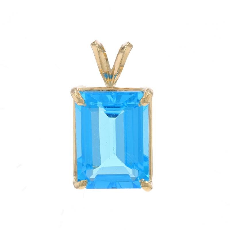 Metallgehalt: 14k Gelbgold

Informationen zu Stein

Natürlicher Schweizer Blautopas
Behandlung: Routinemäßig verbessert
Karat(e): 9,50ct
Schliff: Smaragd

Karat gesamt: 9,50ct

Stil: Solitär

Messungen

Höhe (vom stationären Bügel): 27/32