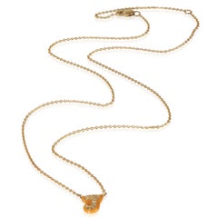 Yellow Gold  Tan Enamel Mini Initial J Pendant