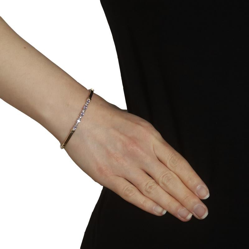Gelbgold Tansanit Diamant-Armreif 6 3/4