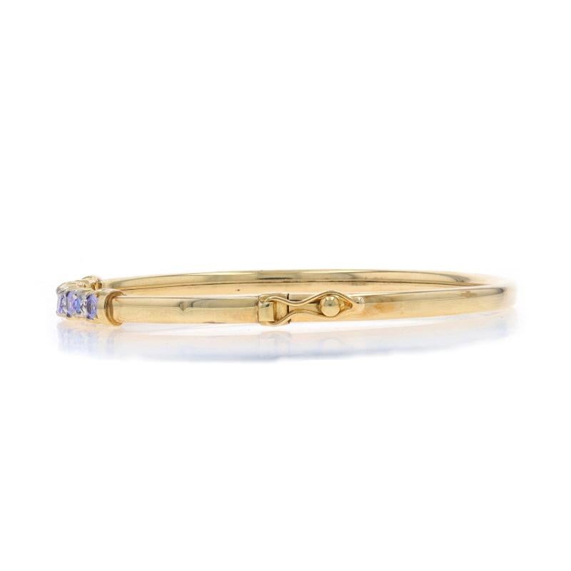 Gelbgold Tansanit Diamant-Armreif 6 3/4