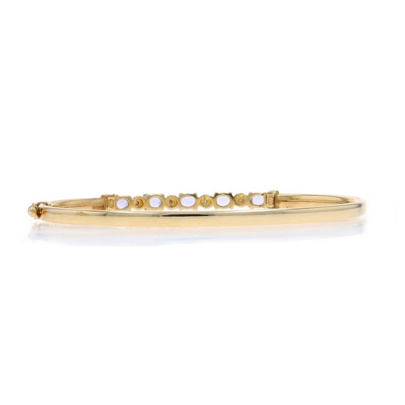 Gelbgold Tansanit Diamant-Armreif 6 3/4