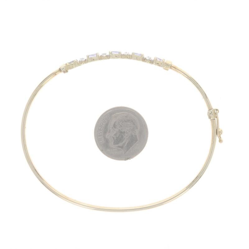 Gelbgold Tansanit Diamant-Armreif 6 3/4