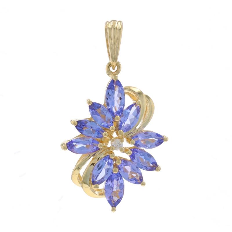 Metallgehalt: 14k Gelbgold

Informationen zu Stein

Natürlicher Tansanit
Behandlung: Routinemäßig verbessert
Karat(e): 1.40ctw
Schliff: Marquise

Natürlicher Diamant
Karat(e): .02ct
Schliff: Runder Brillant
Farbe: J
Klarheit: I2

Karat gesamt: