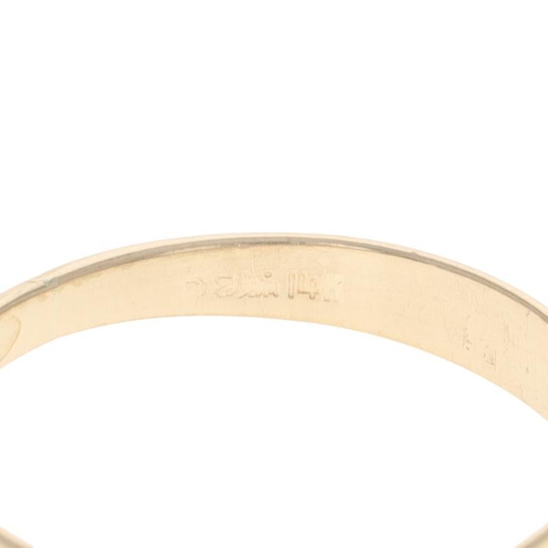 Gelbgold konisch zulaufendes Band - 14k Ehering im Angebot 3