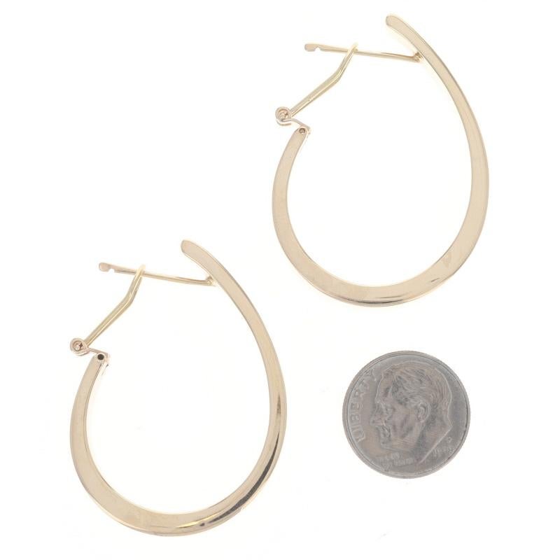 Boucles d'oreilles J-Hoop coniques en or jaune 14 carats en vente 1
