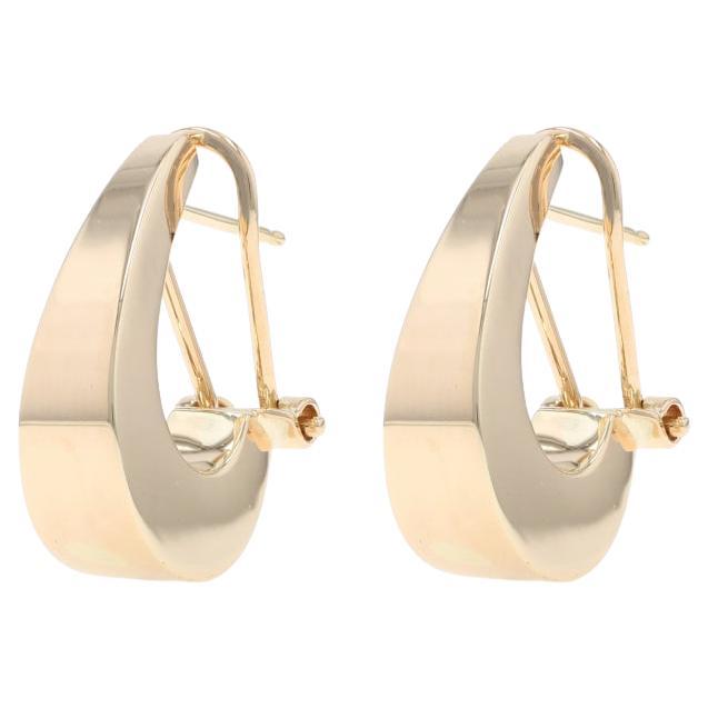 Boucles d
oreilles J-Hoop coniques en or jaune 14 carats