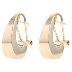 Boucles d
oreilles J-Hoop coniques en or jaune 14 carats