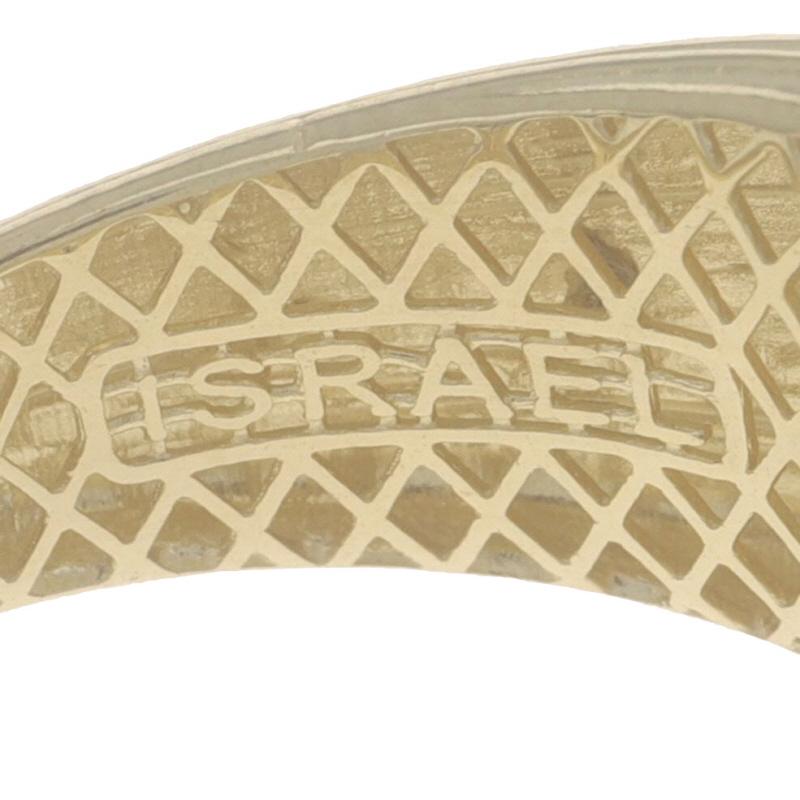 Yellow Gold Tapered Statement Band - 14k Ribbed Ring SZ 8 For Sale 3