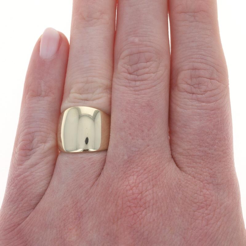 Yellow Gold Tapered Statement Band - 14k Ring In Excellent Condition For Sale In Greensboro, NC