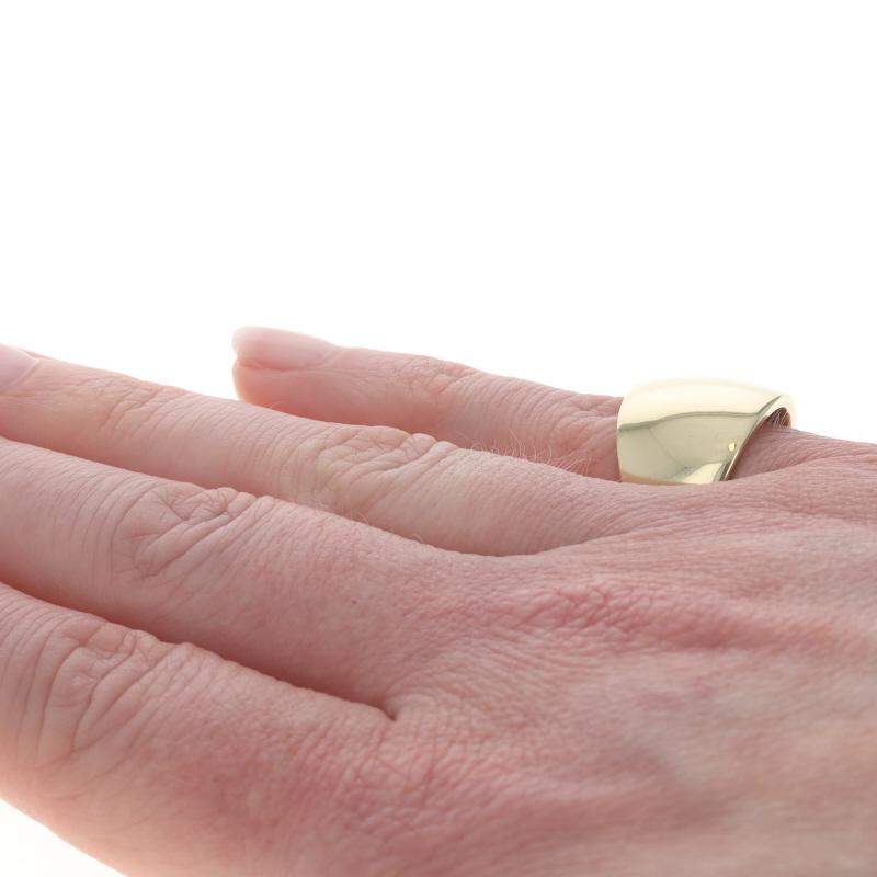 Yellow Gold Tapered Statement Band - 14k Ring For Sale 1