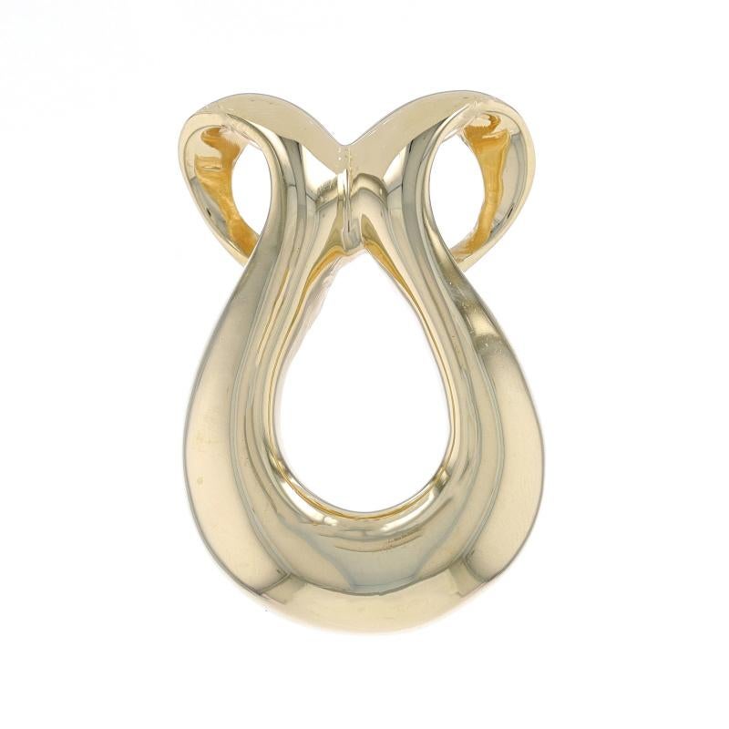 Metal Content: 14k Yellow Gold

Style: Omega Slide
Theme: Teardrop Loop

Measurements
Tall: 1 3/16