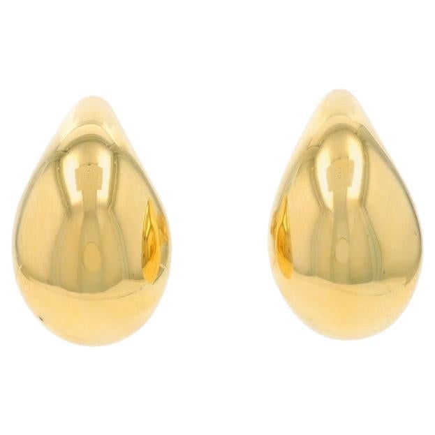 Gelbgold-Tropfen-Ohrstecker - 18k durchbohrt