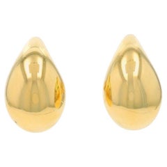Gelbgold-Tropfen-Ohrstecker - 18k durchbohrt