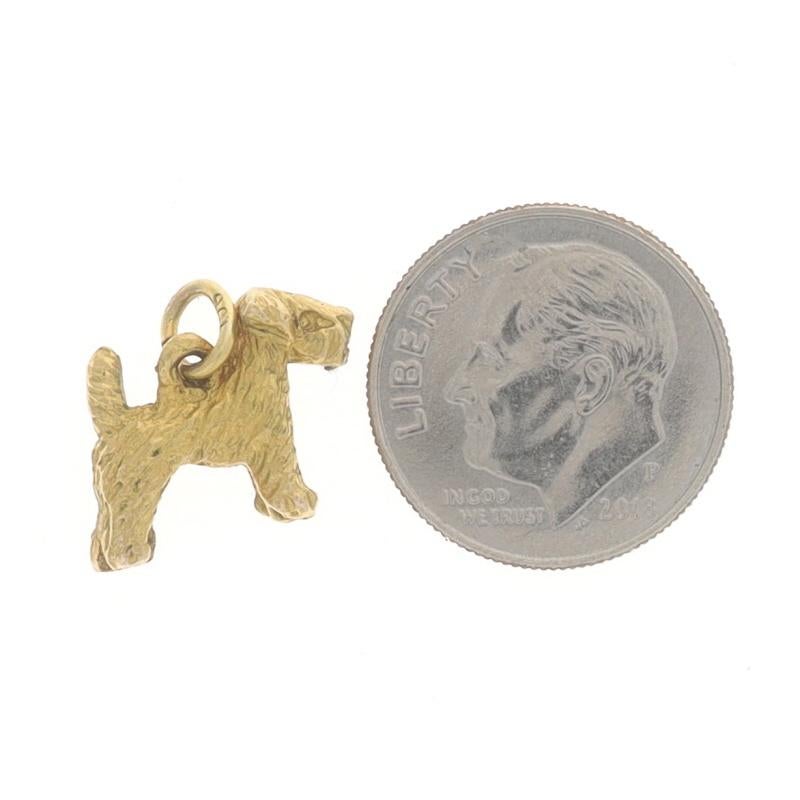 Women's Yellow Gold Terrier Dog Charm - 9k Pet Canine For Sale