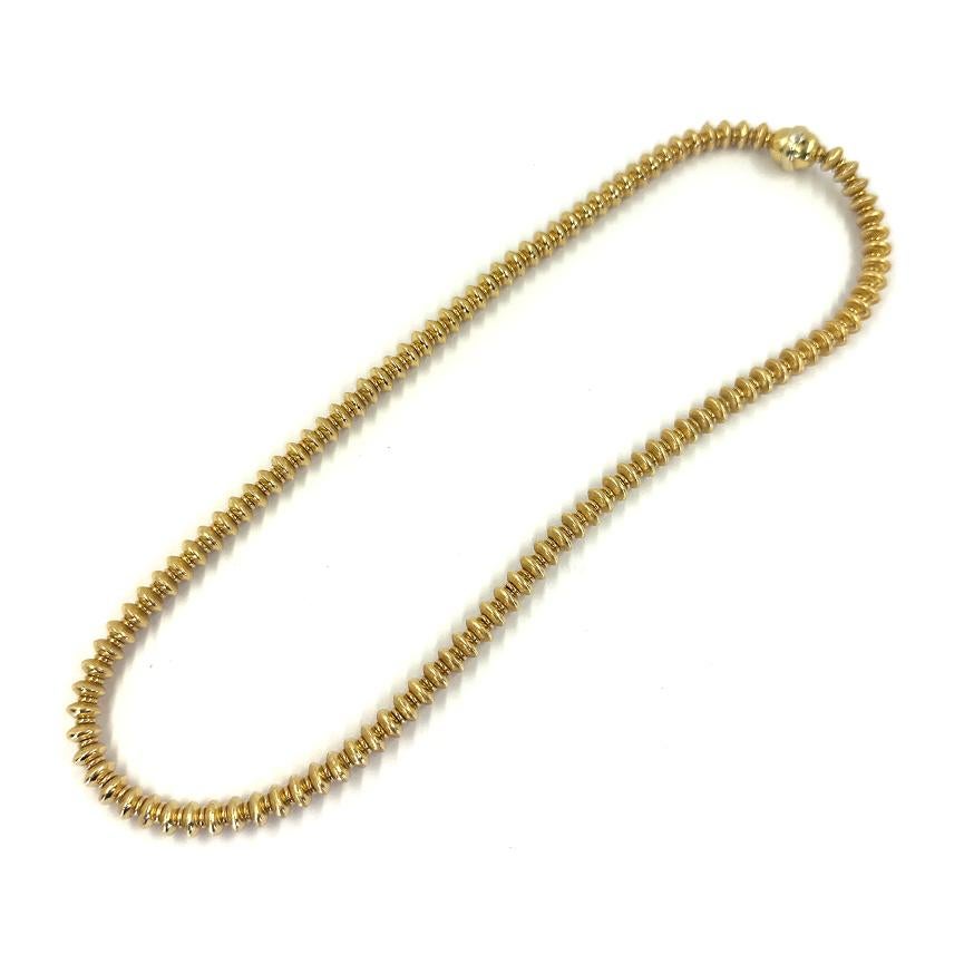 Collana con perline in oro giallo In condizioni buone in vendita a Coral Gables, FL