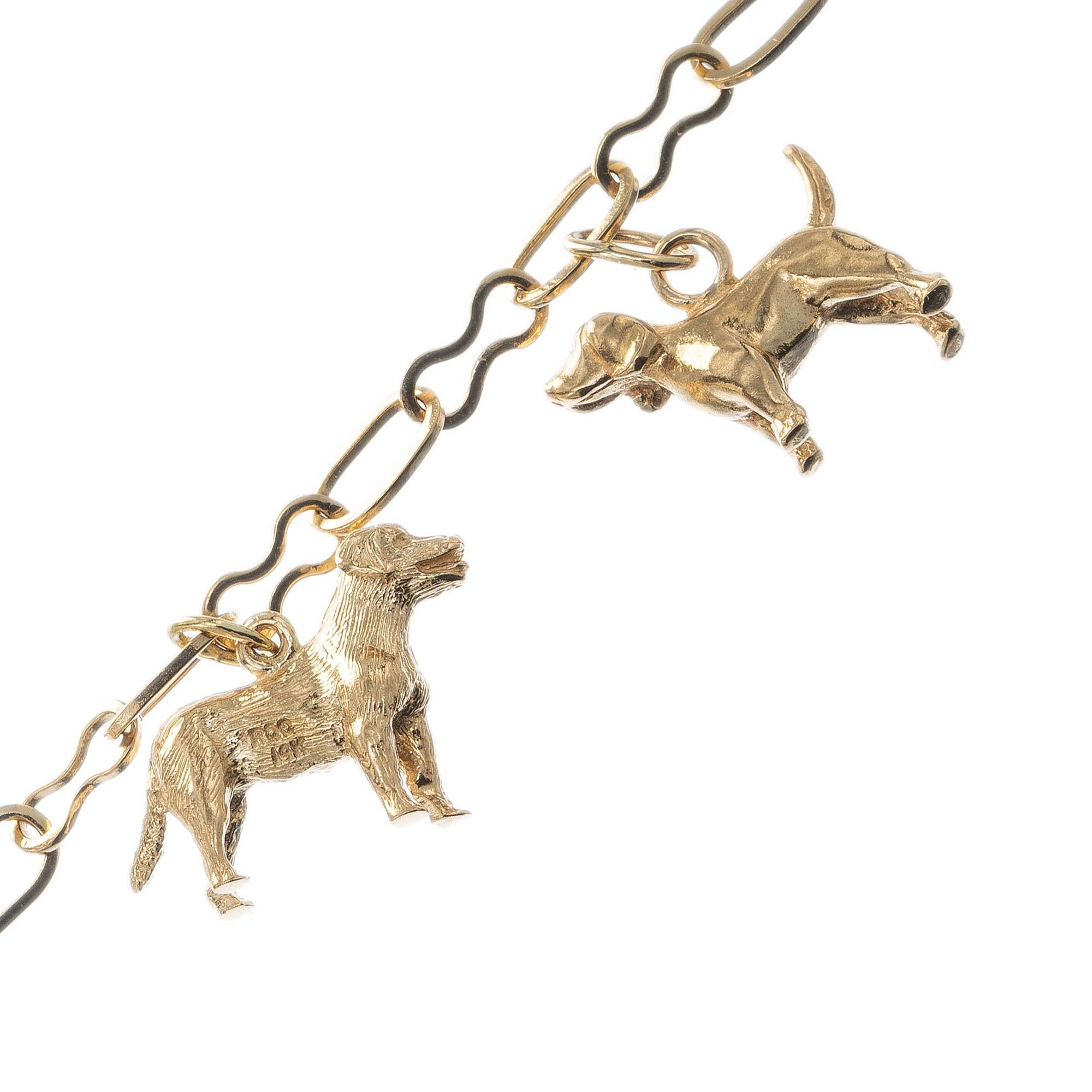 gold dog bracelet