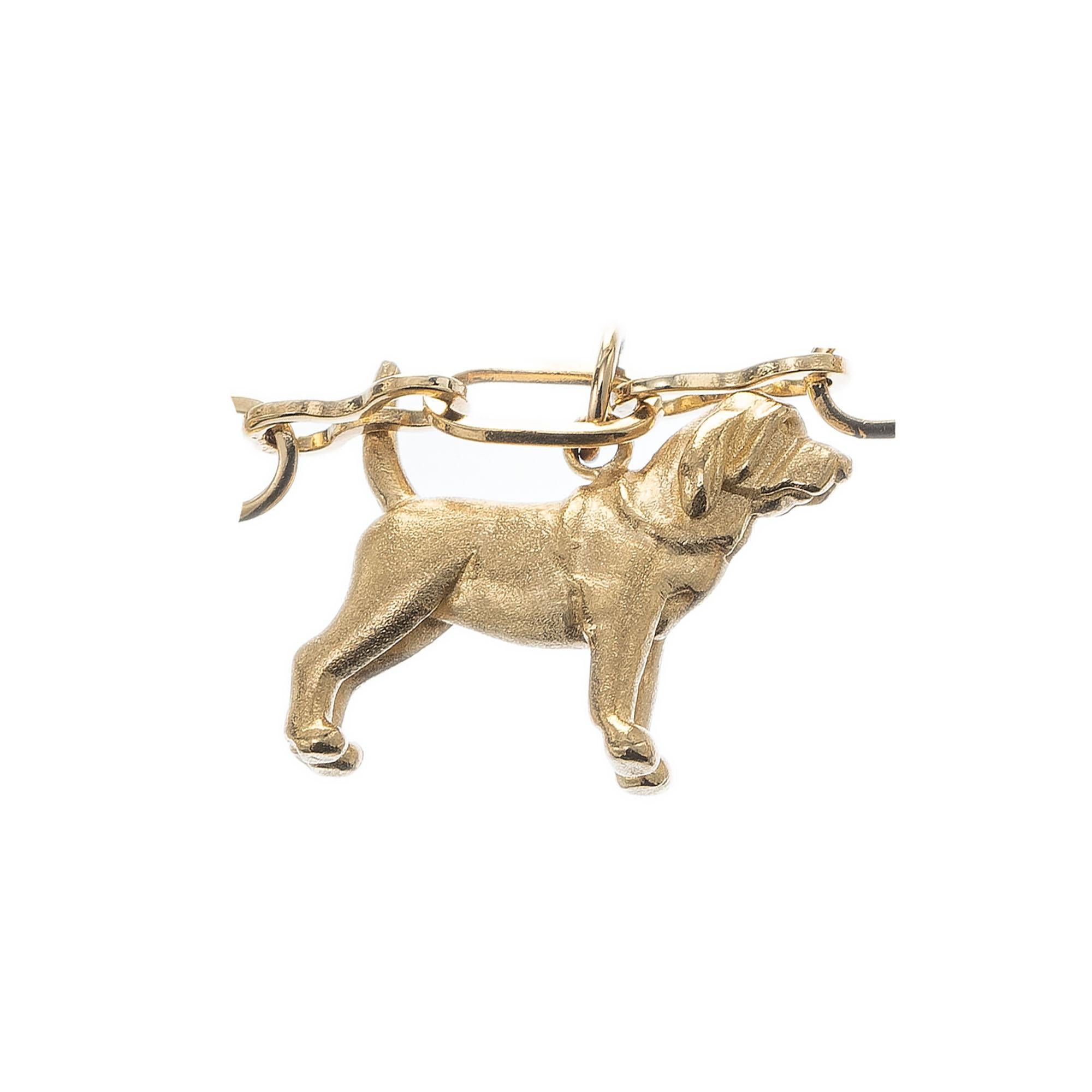 gold dog charm