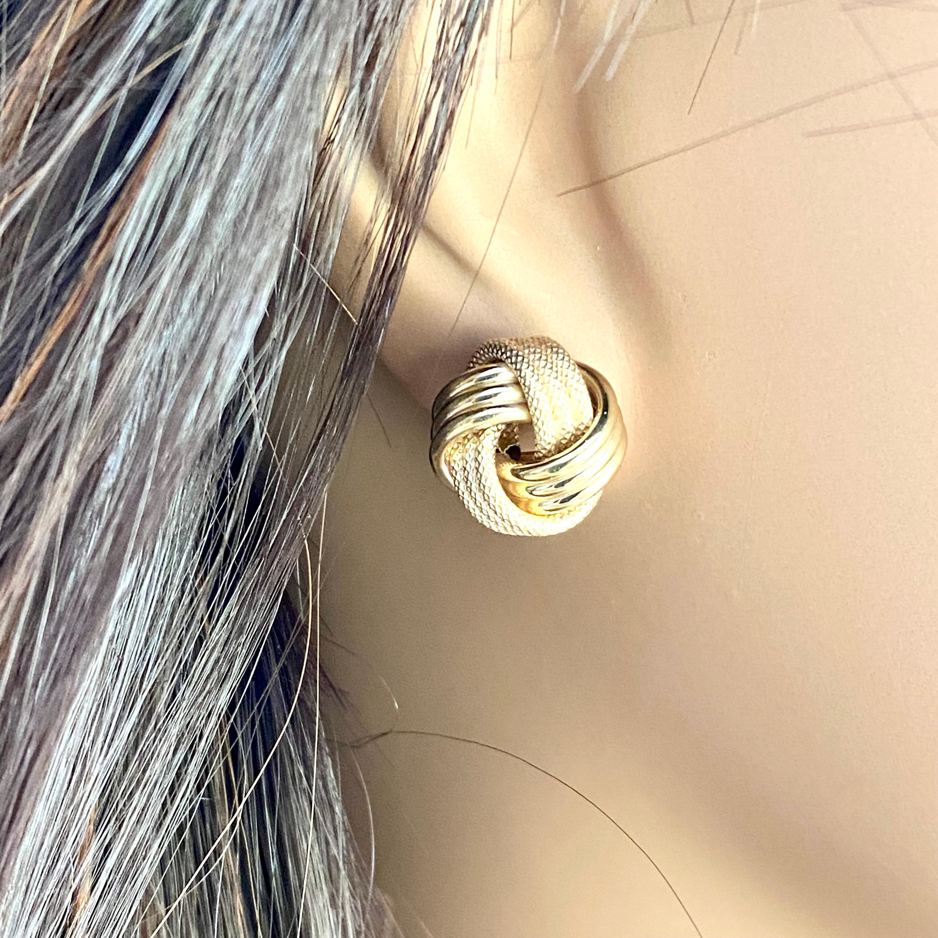 large love knot earrings