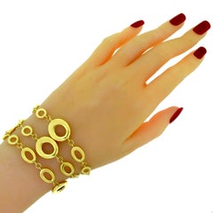 Contempo 18k Yellow Gold Elipse Chain Link Bracelet
