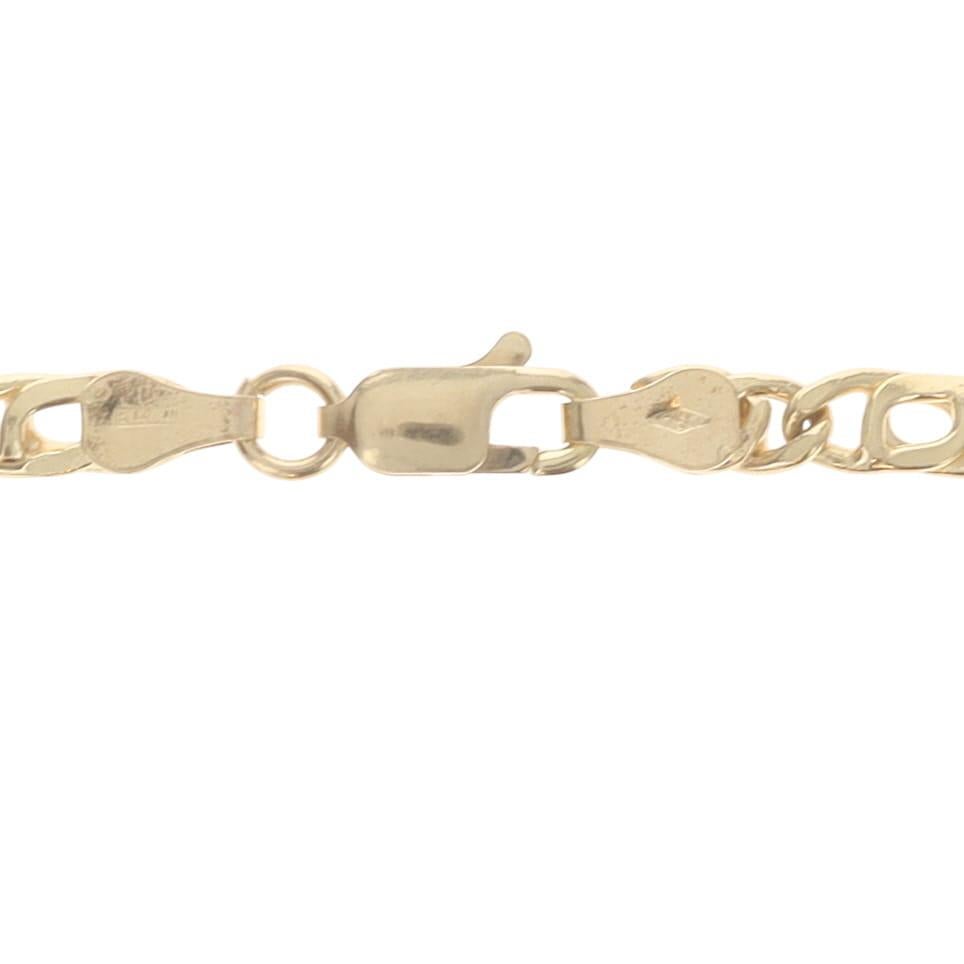 Pulsera Cadena Ojo de Tigre Oro Amarillo 7 1/2
