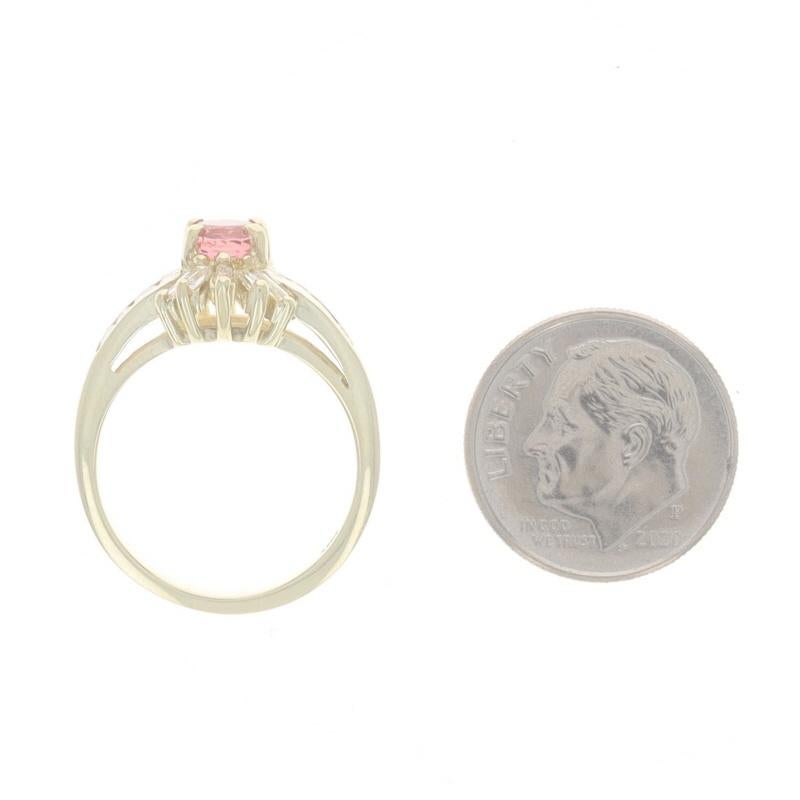 Gelbgold Turmalin-Diamantring - 14k runder 1,00ctw Starburst im Angebot 1