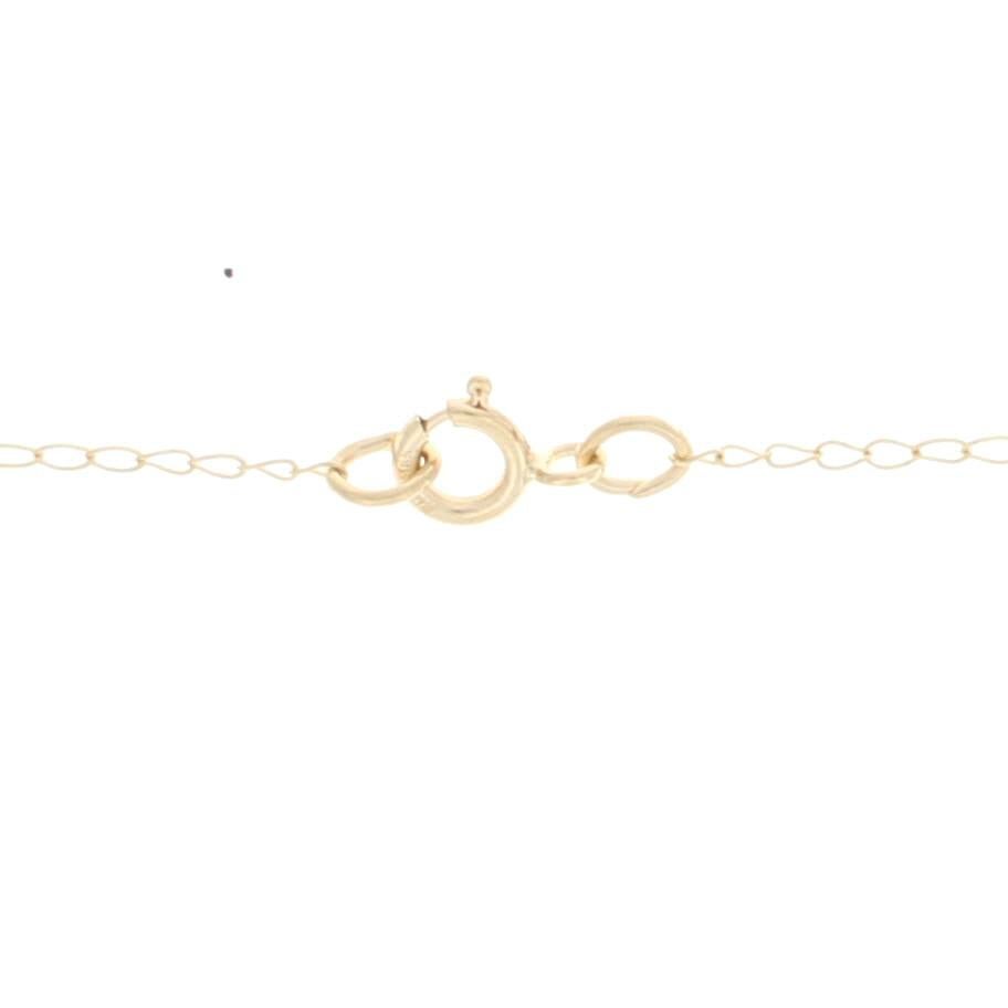 Gelbgold Turmalin Tropfen Station Halskette, 14k Rondelle Perlen (Gemischter Schliff) im Angebot