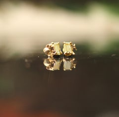 Yellow Gold Transformer Earrings with Detachable Long Green Tourmalines
