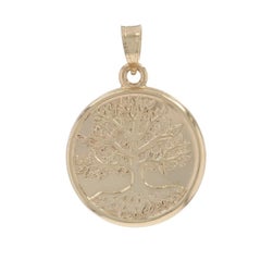 Pendentif en or jaune arbre de vie - 14k Nature Family Love
