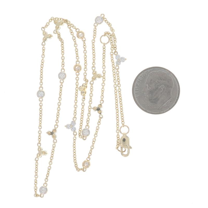 Collier en or jaune Trefoil Diamond by the Yard 18