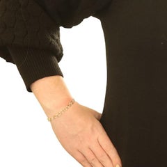 Yellow Gold Triple Curb Chain Bracelet 7" - 10k Starter Charm