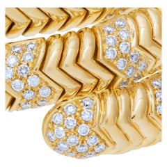 Yellow Gold Triple Wrapped Snake Bracelet in 18k Yellow Gold with over 4 Carats