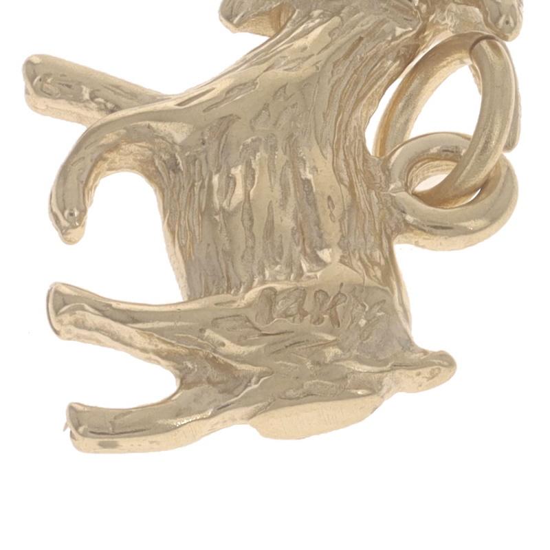 Yellow Gold Trotting Goat Charm - 14k Livestock For Sale 1