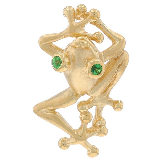Pendentif grenat tsavorite grenat guirlande grimpante en or jaune 14 carats