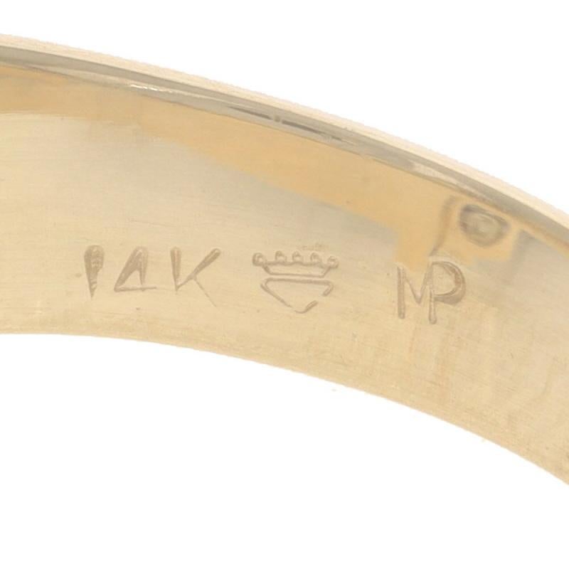 Bypass-Ring aus Gelbgold mit Tsavorit, Granat und Diamant - 14k rund .62ctw Abstrakt im Angebot 2