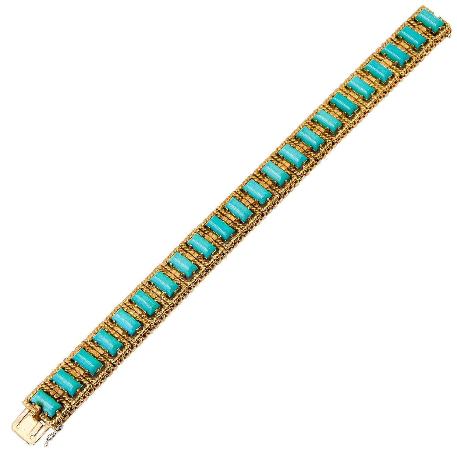 Nodo Precious Turquoise Bracelet Medium For Sale at 1stDibs