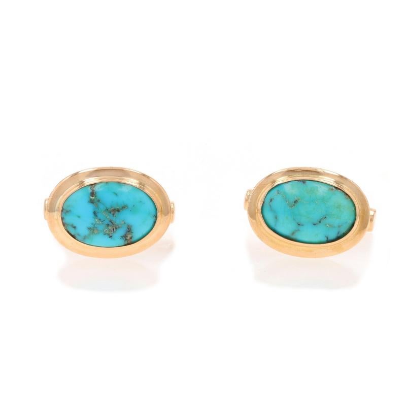 Epoca: Vintage

Contenuto del metallo: Oro giallo 18k

Informazioni su A. Stone

Turchese naturale
Trattamento: Miglioramenti di routine
Taglio: Cabochon ovale
Colore: blu verdastro

Misure

Alto: 15/32