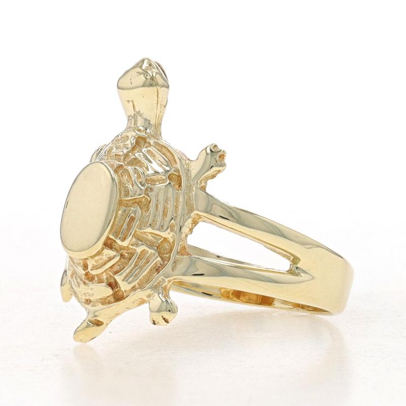Women's Yellow Gold Turtle Statement Ring - 10k Reptile For Sale