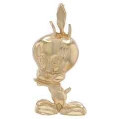 Yellow Gold Tweety Bird Pendant - 14k Warner Bros Looney Tunes