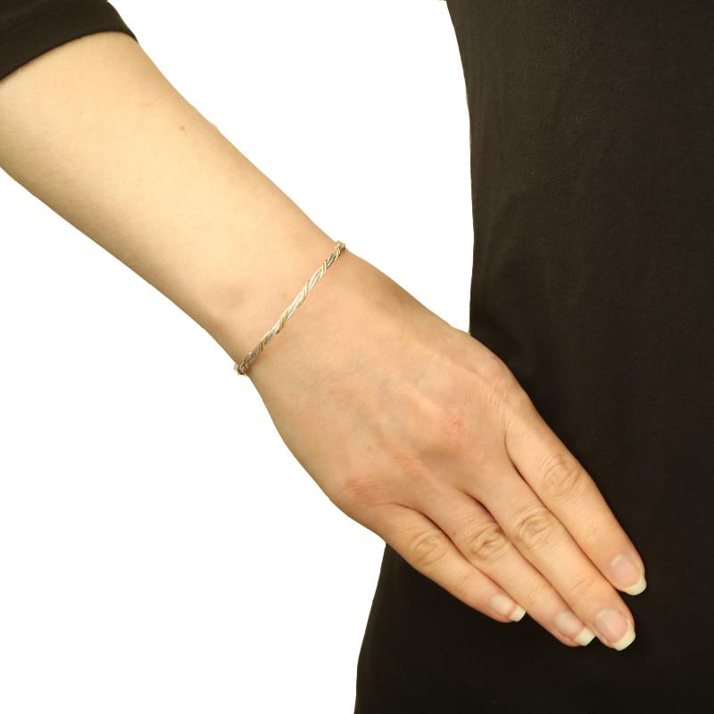 Bracelet à chaîne torsadée en or jaune 6 3/4