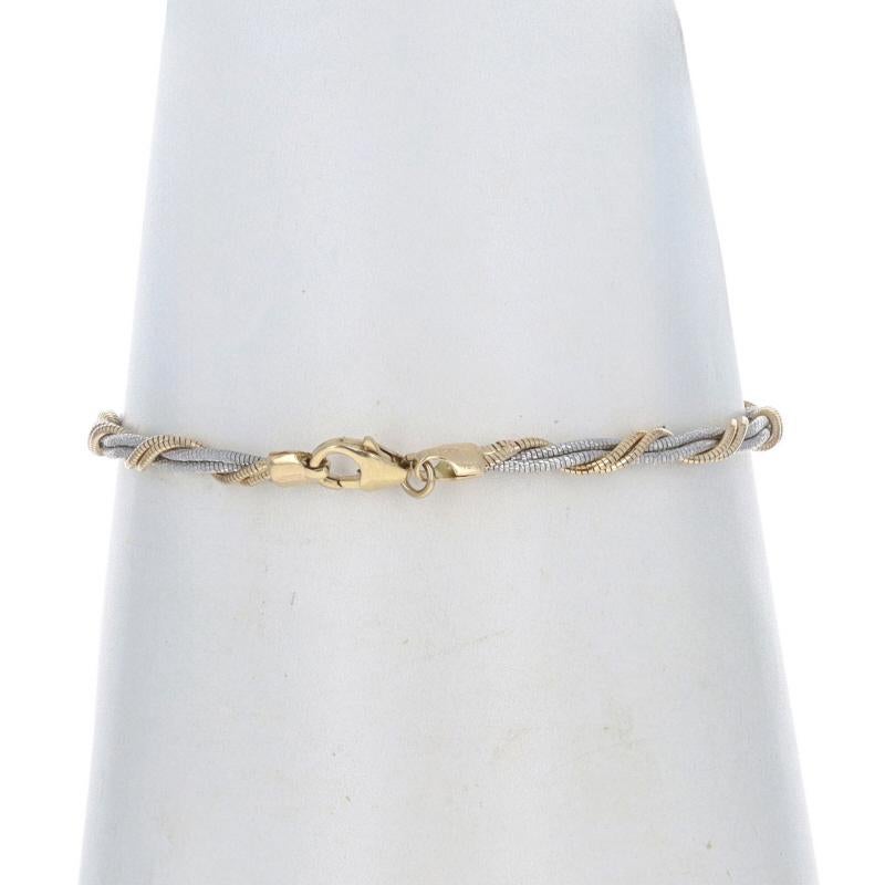 Bracelet à chaîne torsadée en or jaune 6 3/4