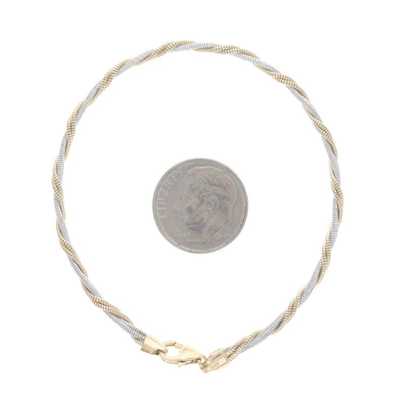 Bracelet à chaîne torsadée en or jaune 6 3/4