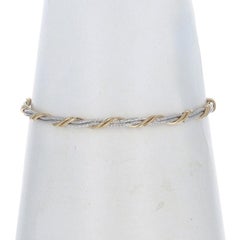 Yellow Gold Twist Chain Bracelet 6 3/4" - 14k Cocoon & Diamond Cut Cocoon Italy