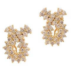 Yellow Gold Twist Earrings Vintage Yellow Gold Twist Earrings