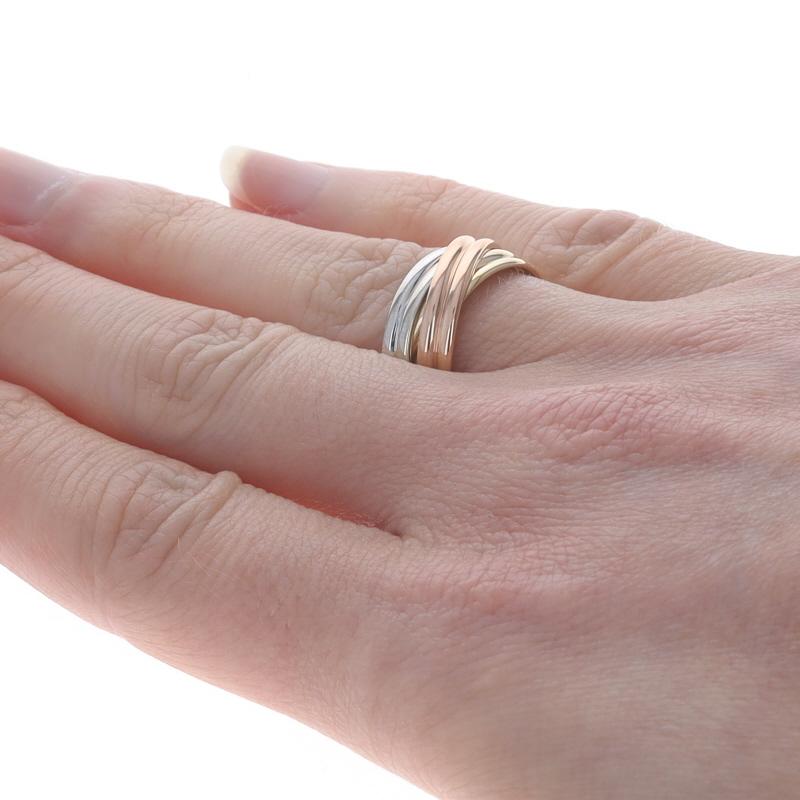 Donna Anello in oro giallo - Anello a coste 14k - misura 6