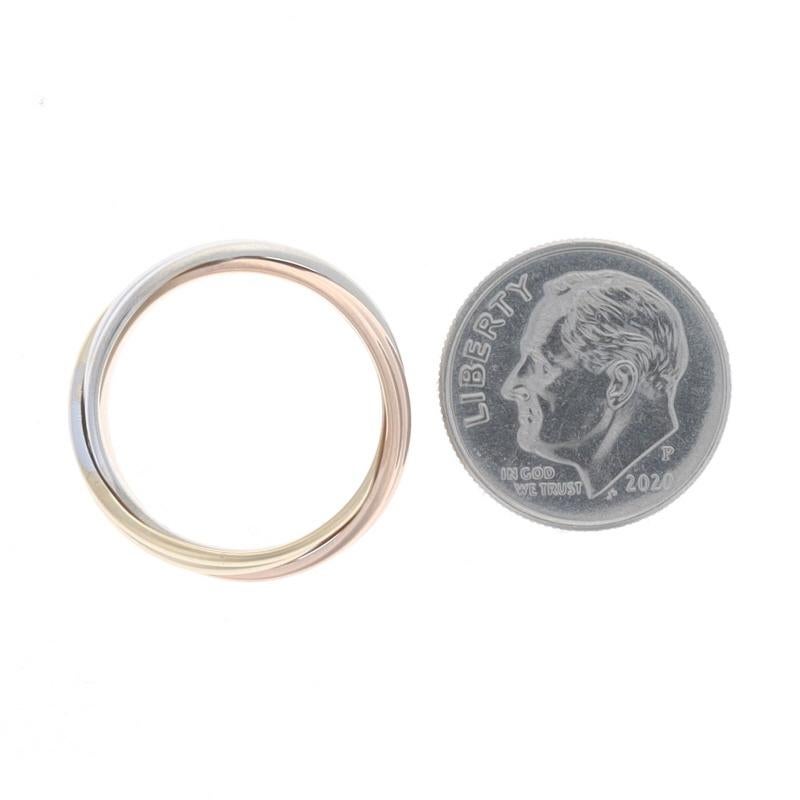 Anello in oro giallo - Anello a coste 14k - misura 6 1