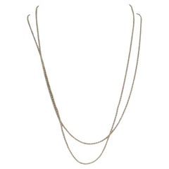 Yellow Gold Twisted Foxtail Chain Necklace 36 1/4" - 14k Italy