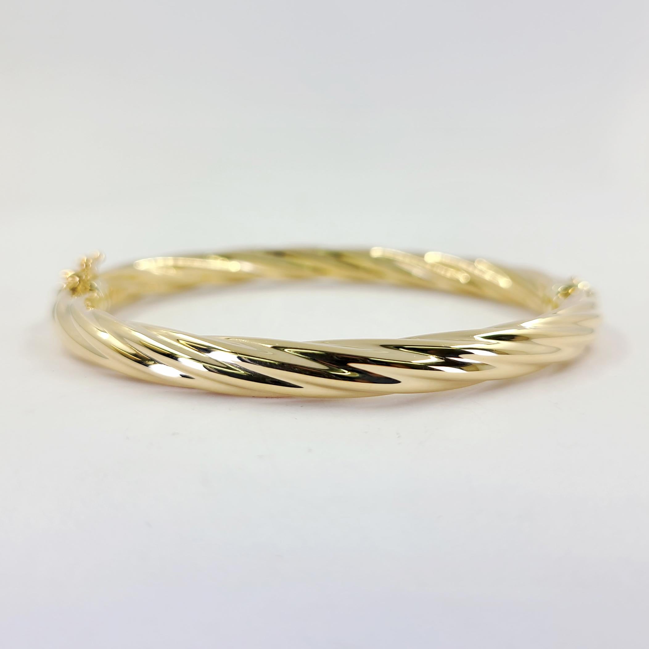 gold bangle with hinge