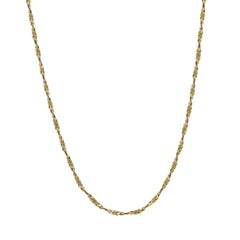 Yellow Gold Twisted Serpentine Chain Necklace 16" - 14k