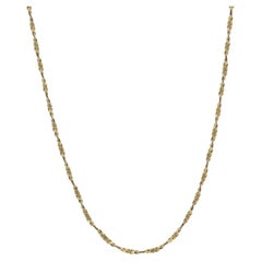 Yellow Gold Twisted Serpentine Chain Necklace 16" - 14k